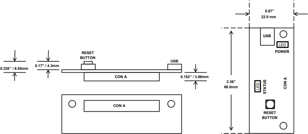 Mechanical Drawing - Analog Devices Inc. SDP-S Controller Board (EVAL-SDP-CS1Z)