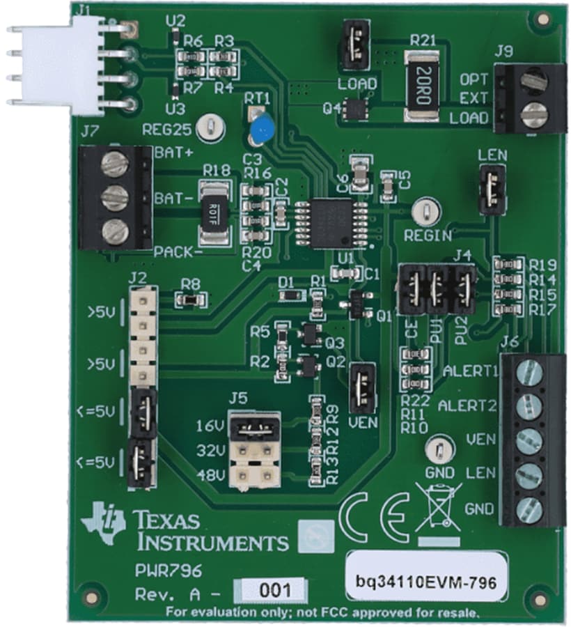 Mechanical Drawing - Texas Instruments bq34110EVM-796 Evaluation Module (EVM)