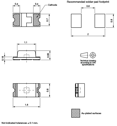 Vishay Semiconductors VLMTG1400 Highbright 0603 ChipLED