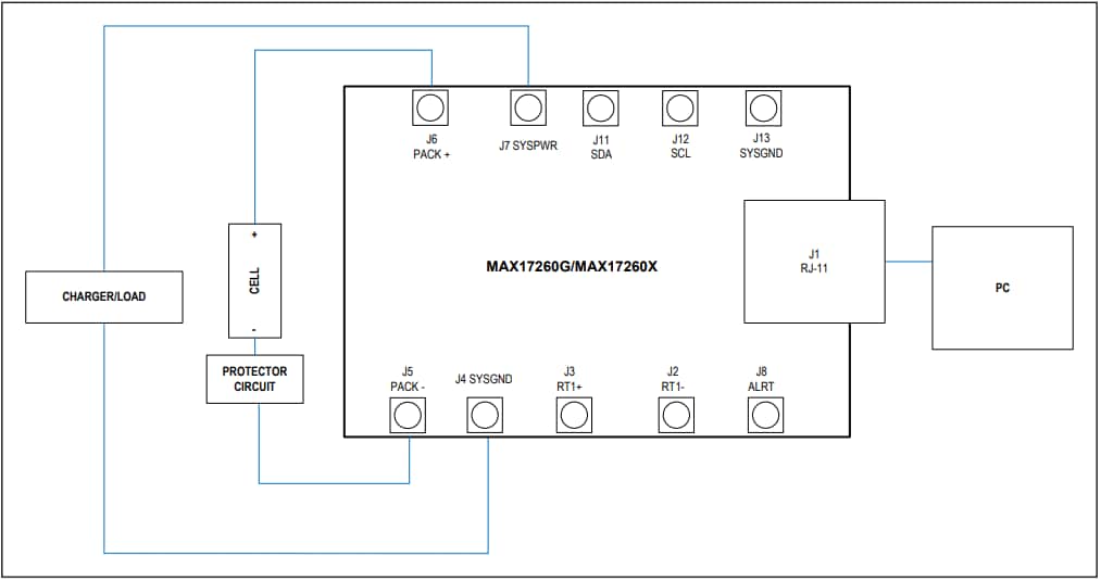 Mechanical Drawing - Analog Devices / Maxim Integrated MAX17260xEVKIT Evaluation Kit