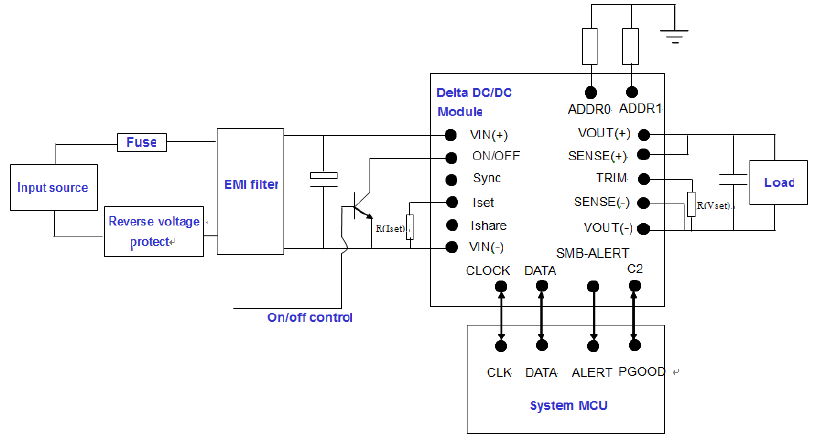Application Circuit Diagram - Delta Electronics H60SB Non-Isolated DC/DC Converters