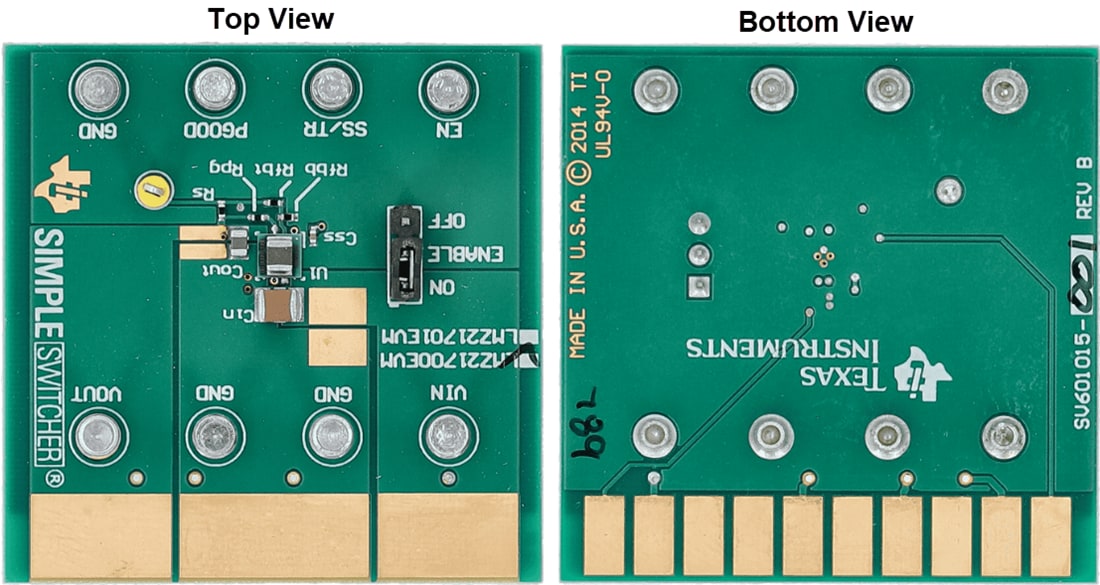 Mechanical Drawing - Texas Instruments LMZ2170xEVM Evaluation Modules