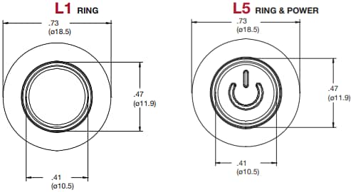 Mechanical Drawing - C&K Switches ATP16 Anti-Vandal Sealed Pushbutton Switches