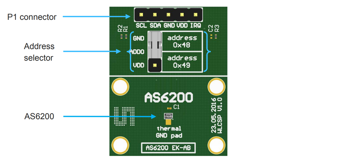 ams OSRAM AS6200C Evaluation Board