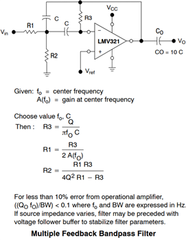 Application Circuit Diagram - onsemi LMV321, NCV321, LMV358, & LMV324 CMOS Op Amps