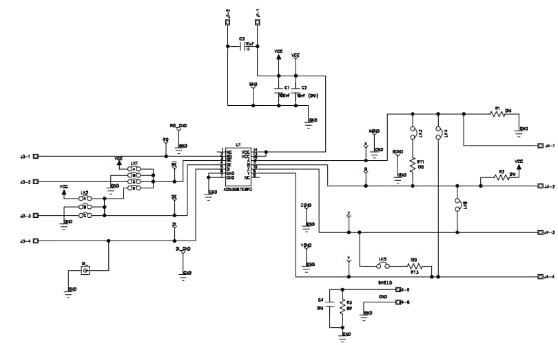 Schematic - Analog Devices Inc. EVAL-ADM3067EEBZ Evaluation Board