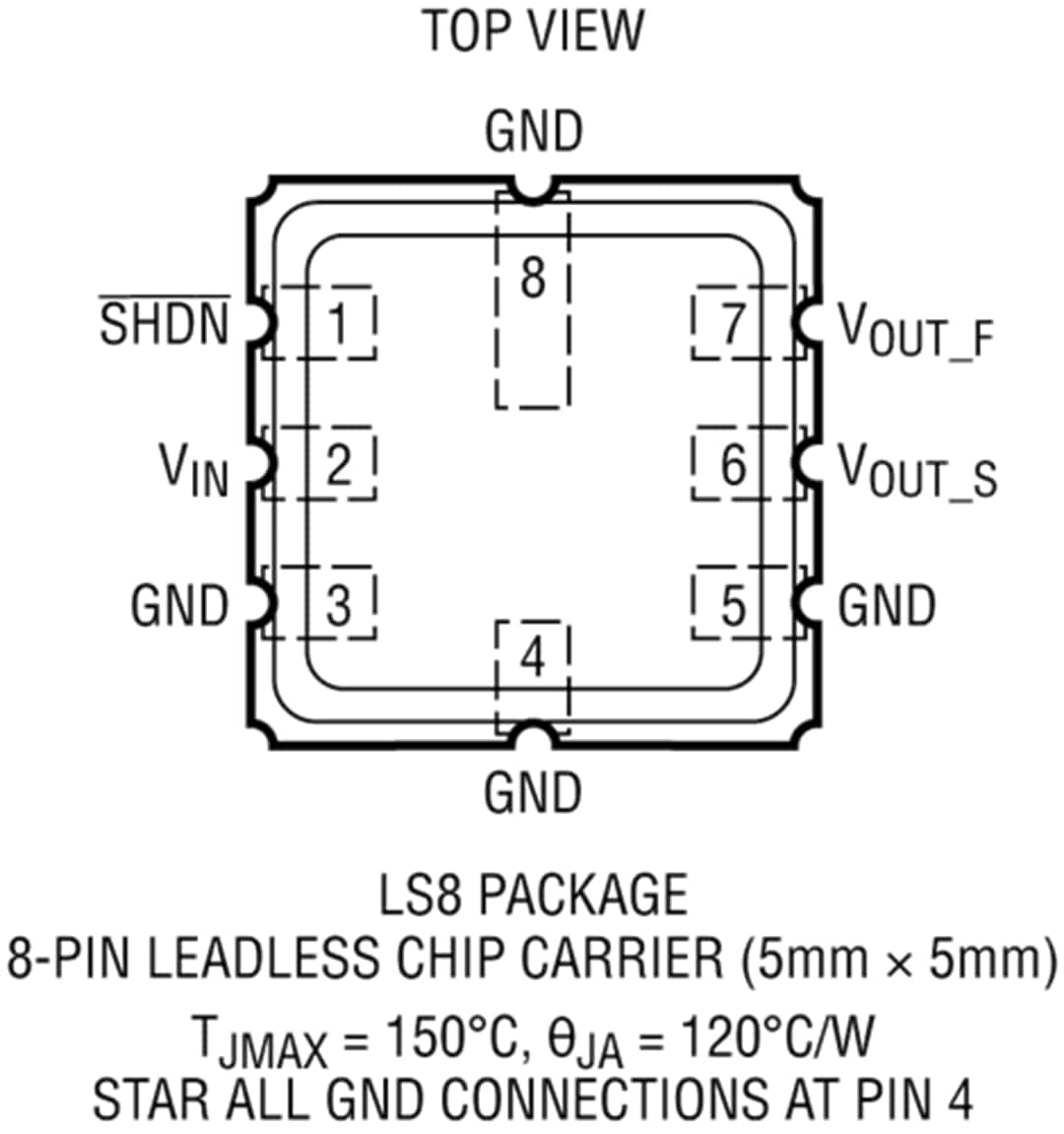 Mechanical Drawing - Analog Devices Inc. LTC6655 Precision Bandgap Voltage References