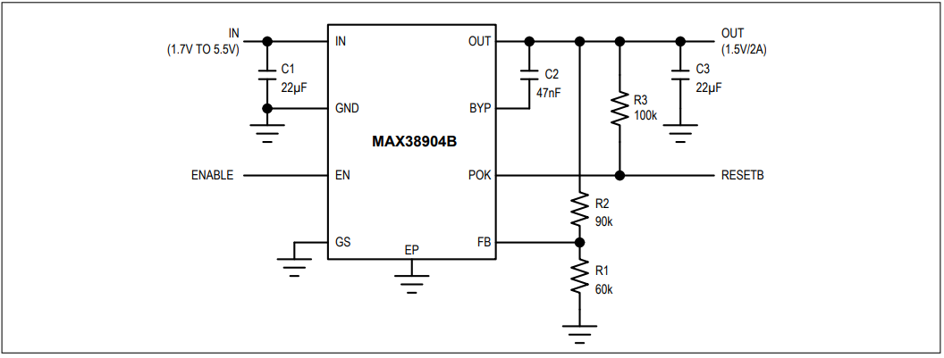 Analog Devices / Maxim Integrated MAX38904A/B/C/D Linear Regulators