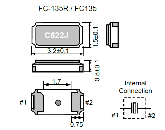Chart - Epson Timing FC-135 Tuning Fork Crystals