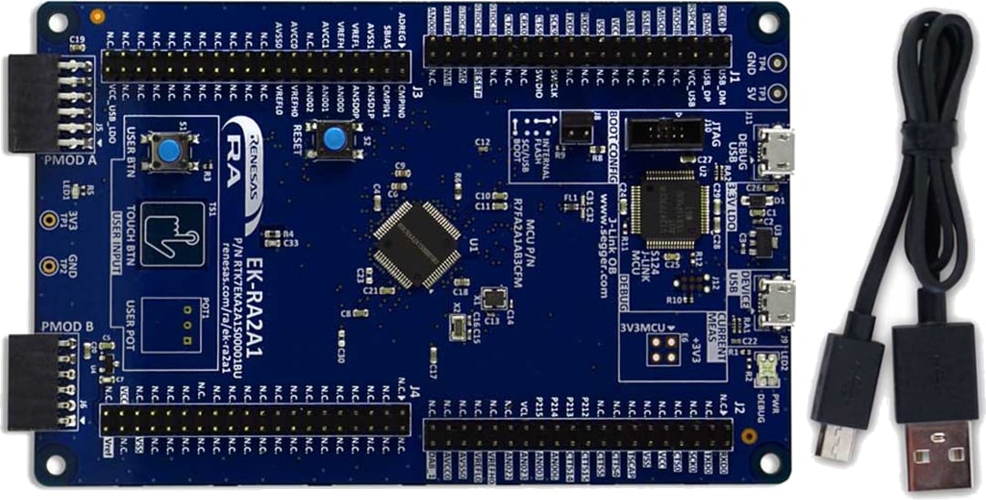 Renesas Electronics EK-RA2A1 Evaluation Kit for RA2A1 MCU Group