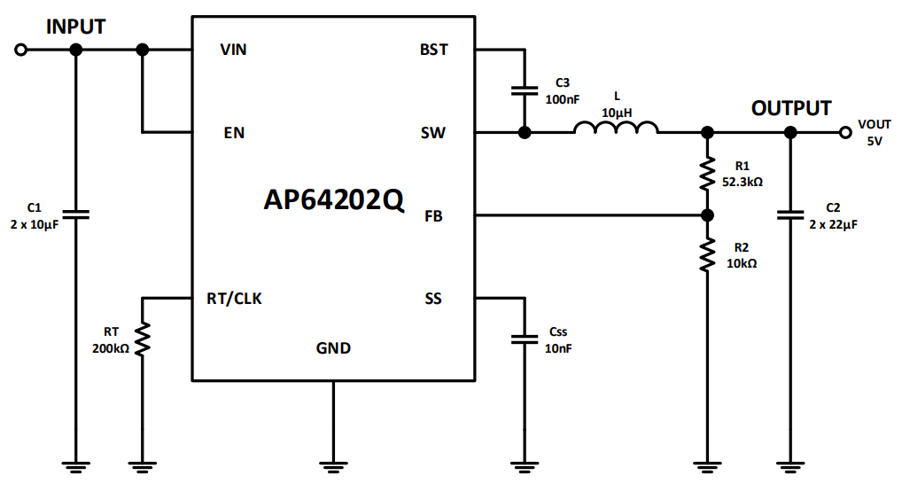 Diodes Incorporated AP64202Q Synchronous Buck Converter