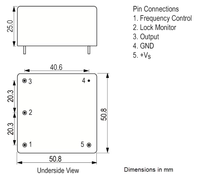 Mechanical Drawing - IQD Rubidium Oscillator