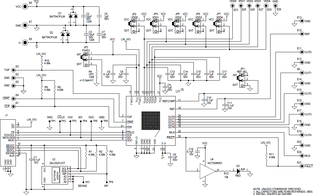 Schematic - Analog Devices Inc. LTC2672 Evaluation Board (DC2903A)