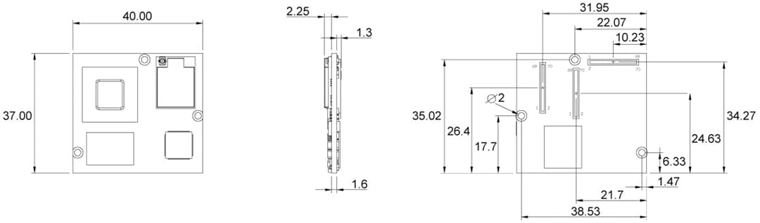 Mechanical Drawing - TechNexion PICO-IMX8M SOM