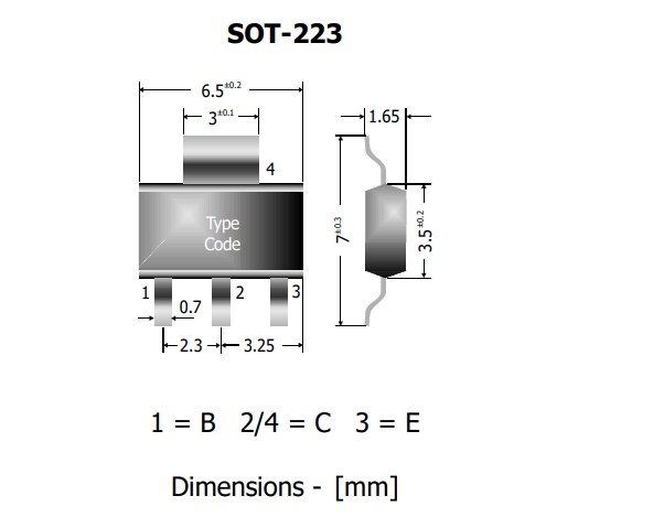 Mechanical Drawing - Diotec Semiconductor DI2579N High-Voltage Bipolar NPN Transistor