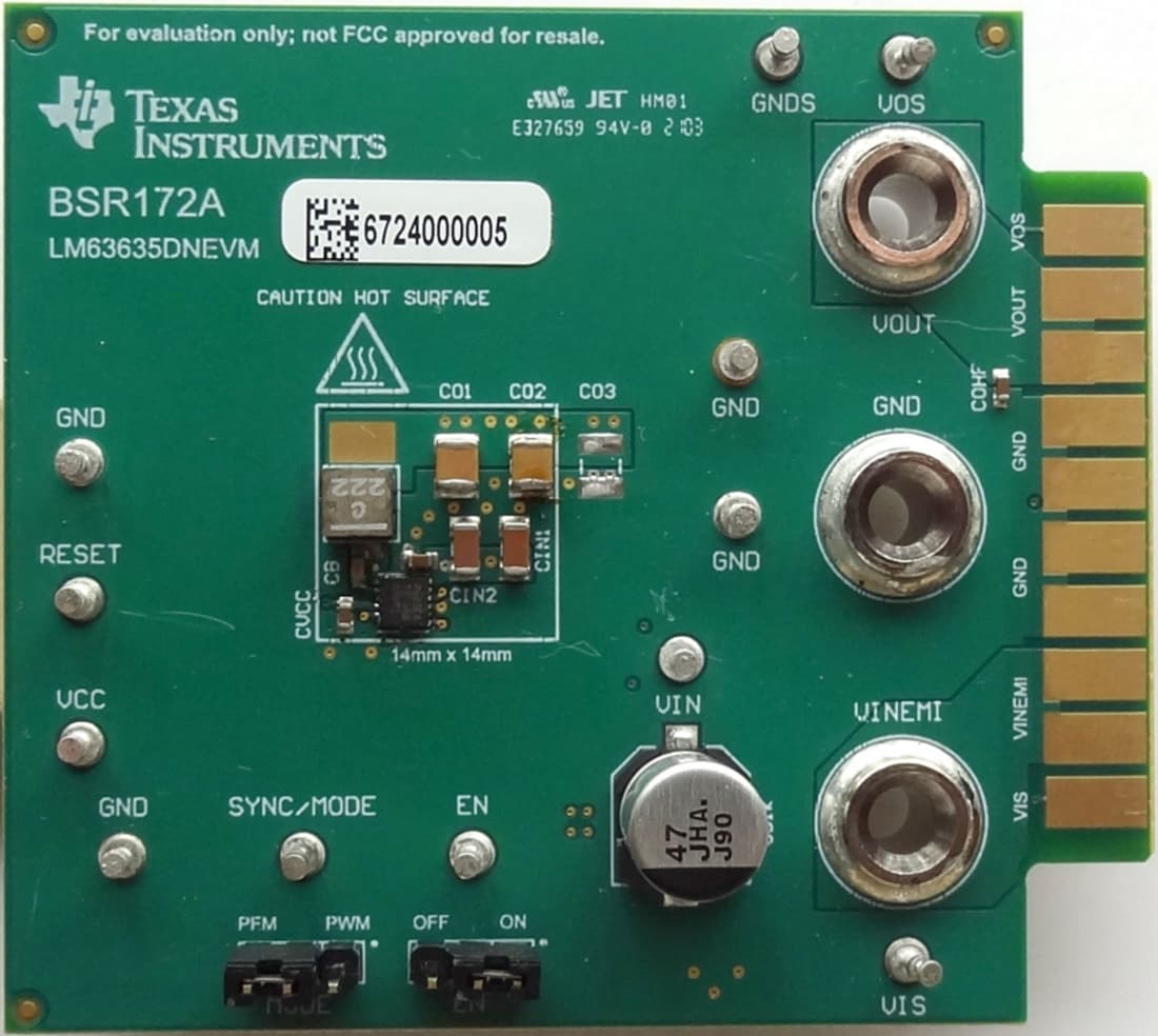 Mechanical Drawing - Texas Instruments LM63635DNEVM Regulator Evaluation Module
