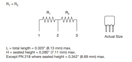 Schematic - Vishay / Thin Film VTF Through-Hole Resistor Networks