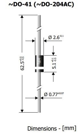 Mechanical Drawing - Diotec Semiconductor ZYx Zener Diodes