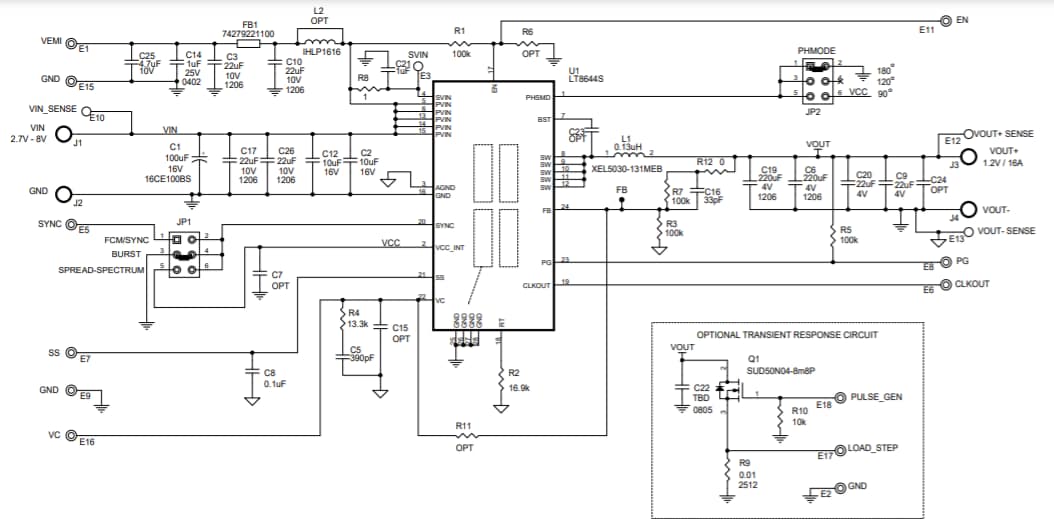 Schematic - Analog Devices Inc. DC2779A Evaluation Board