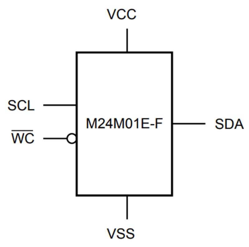 Application Circuit Diagram - STMicroelectronics M24M01E-F 1-Mbit Serial I²C BUS EEPROMs