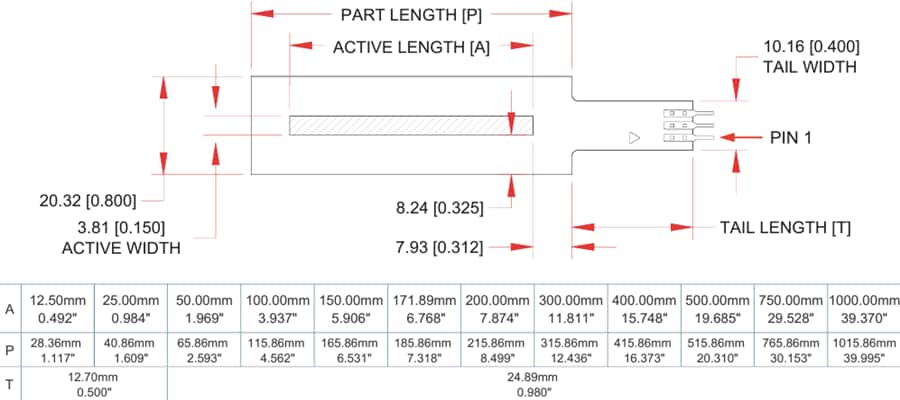 Mechanical Drawing - Spectra Symbol MagnetoPot Potentiometers