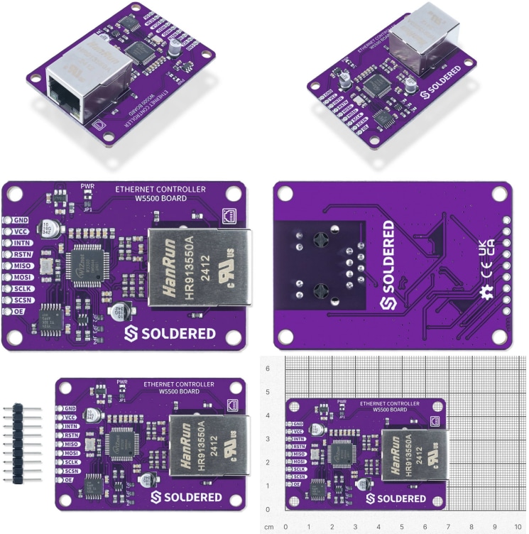 Soldered 333039 Ethernet Controller W5500 Board