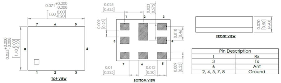 Chart - Abracon ADUD SAW Duplexer