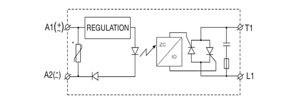 Block Diagram - Teledyne Relays STHC Single-Phase Industrial Solid-State Relays