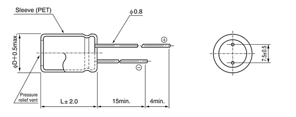 Chart - Nichicon UTH Miniature Aluminum Electrolytic Capacitors