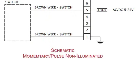 Schematic - E-Switch PZ3 Anti-Vandal Switch