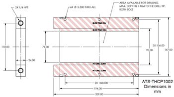Mechanical Drawing - Advanced Thermal Solutions Dual-Sided, High-Flow Cold Plates