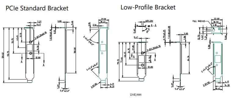 Mechanical Drawing - Innodisk InnoAgent EZ2N-0XL1 Remote Management Modules