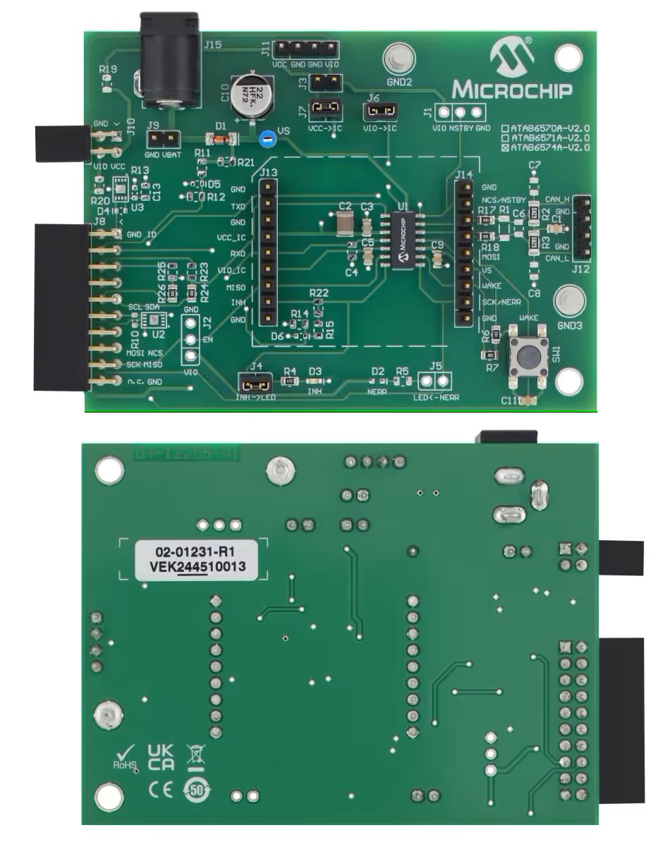 Location Circuit - Microchip Technology ATAB657xA Development Board