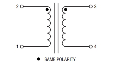 Schematic - Bourns CM4030 Common Mode Chokes