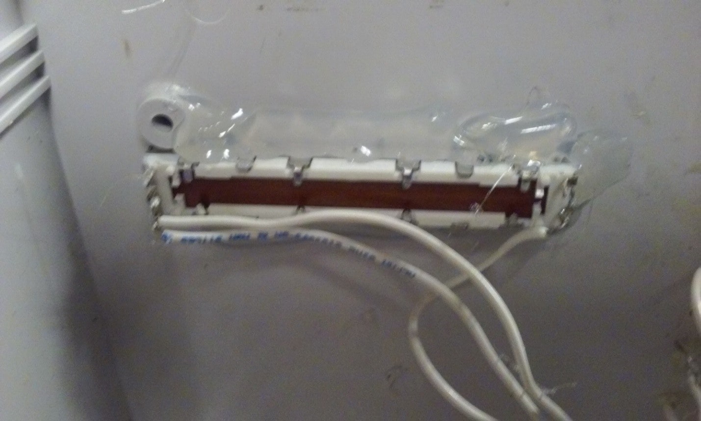 Volume Slider glued and wired up.